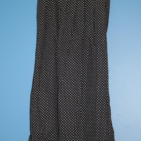 Orvis Made in USA Black and White Polka Dot Skirt Size 14 100% Cotton Modest - Picture 8 of 14